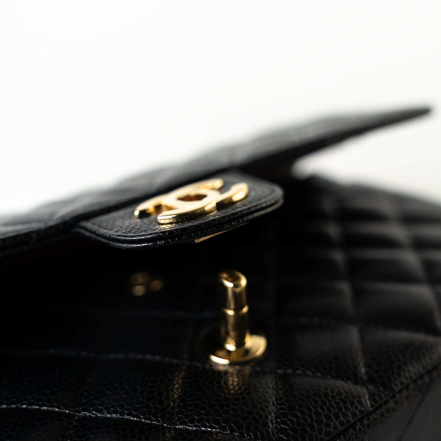 Black Classic Flap Medium Caviar Quilted Gold Hardware