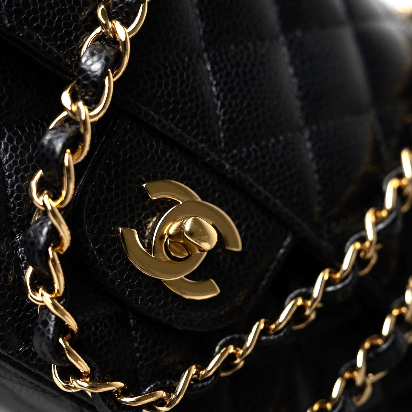 Black Classic Flap Medium Caviar Quilted Gold Hardware