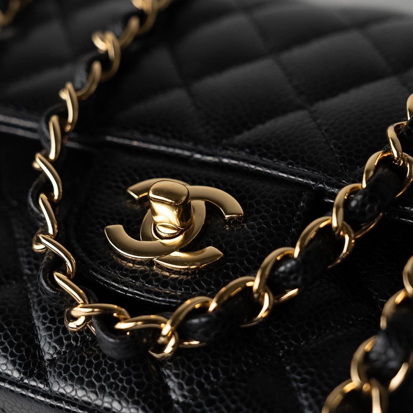 Black Classic Flap Medium Caviar Quilted Gold Hardware