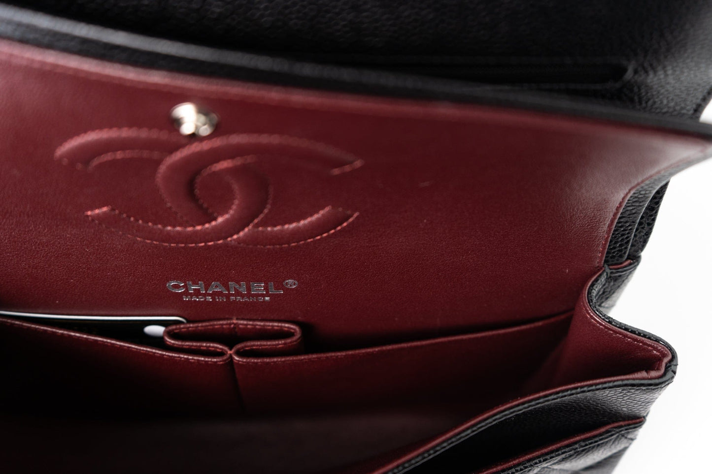 Black Classic Flap Medium Caviar Quilted Silver Hardware