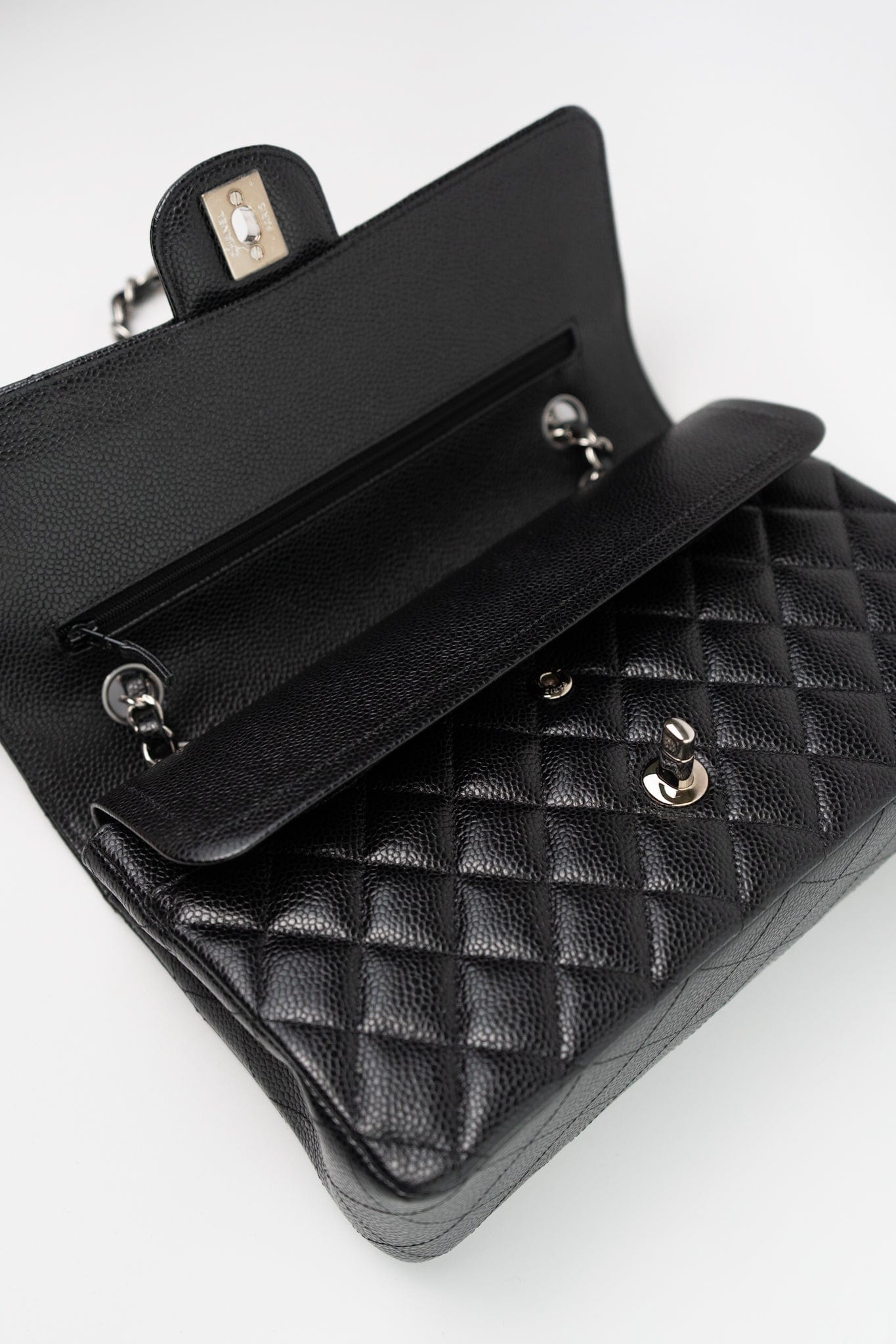 Black Classic Flap Medium Caviar Quilted Silver Hardware