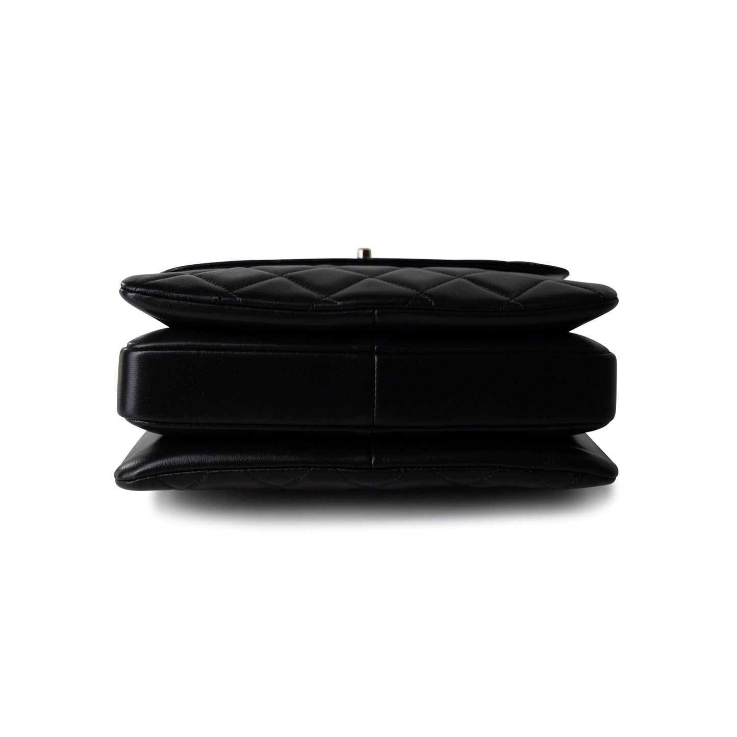 21S Black Lambskin Quilted Small Trendy CC Light Gold Hardware