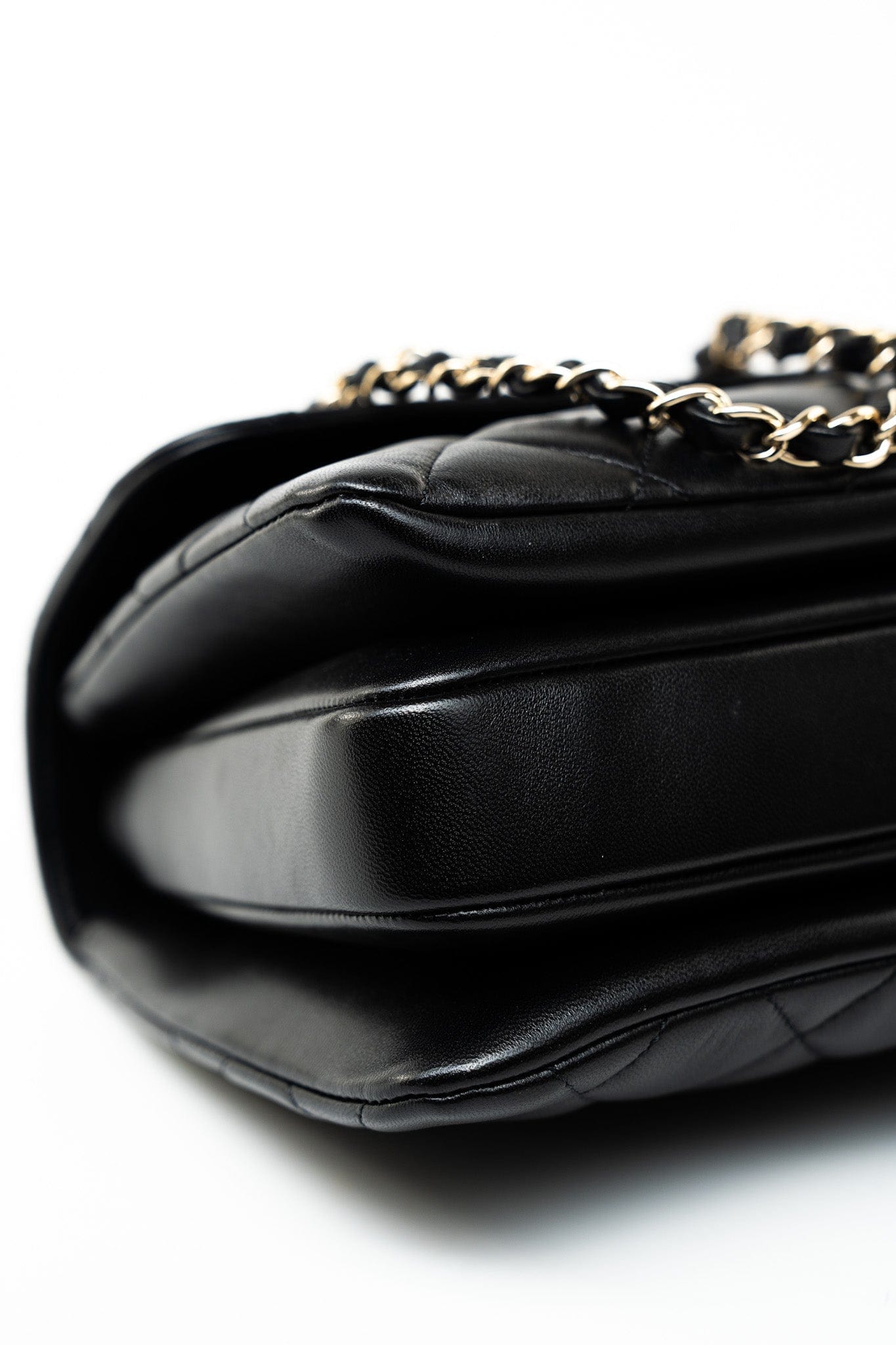 Black Lambskin Quilted Trendy CC Small Light Gold Hardware