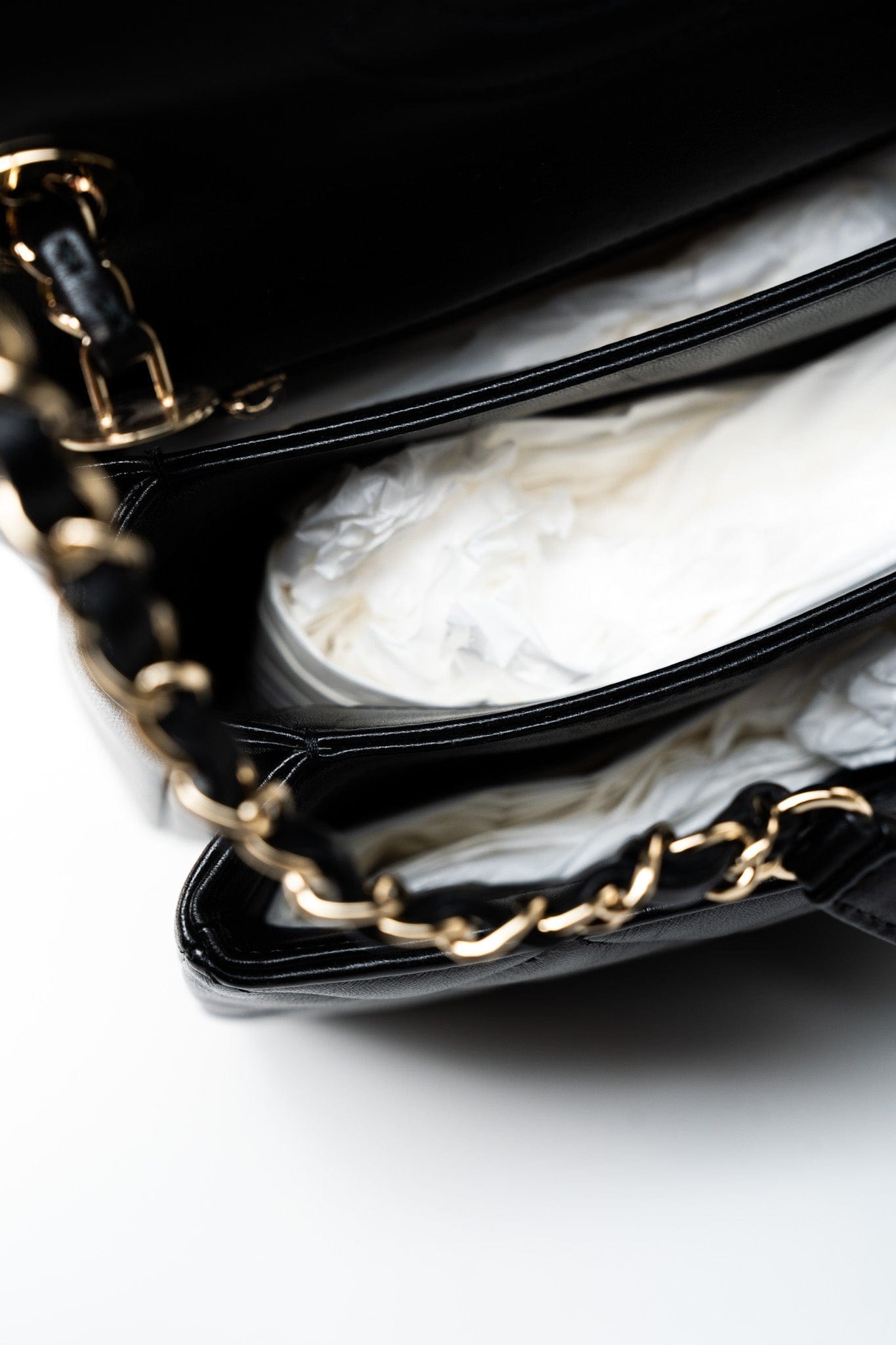 Black Lambskin Quilted Trendy CC Small Light Gold Hardware