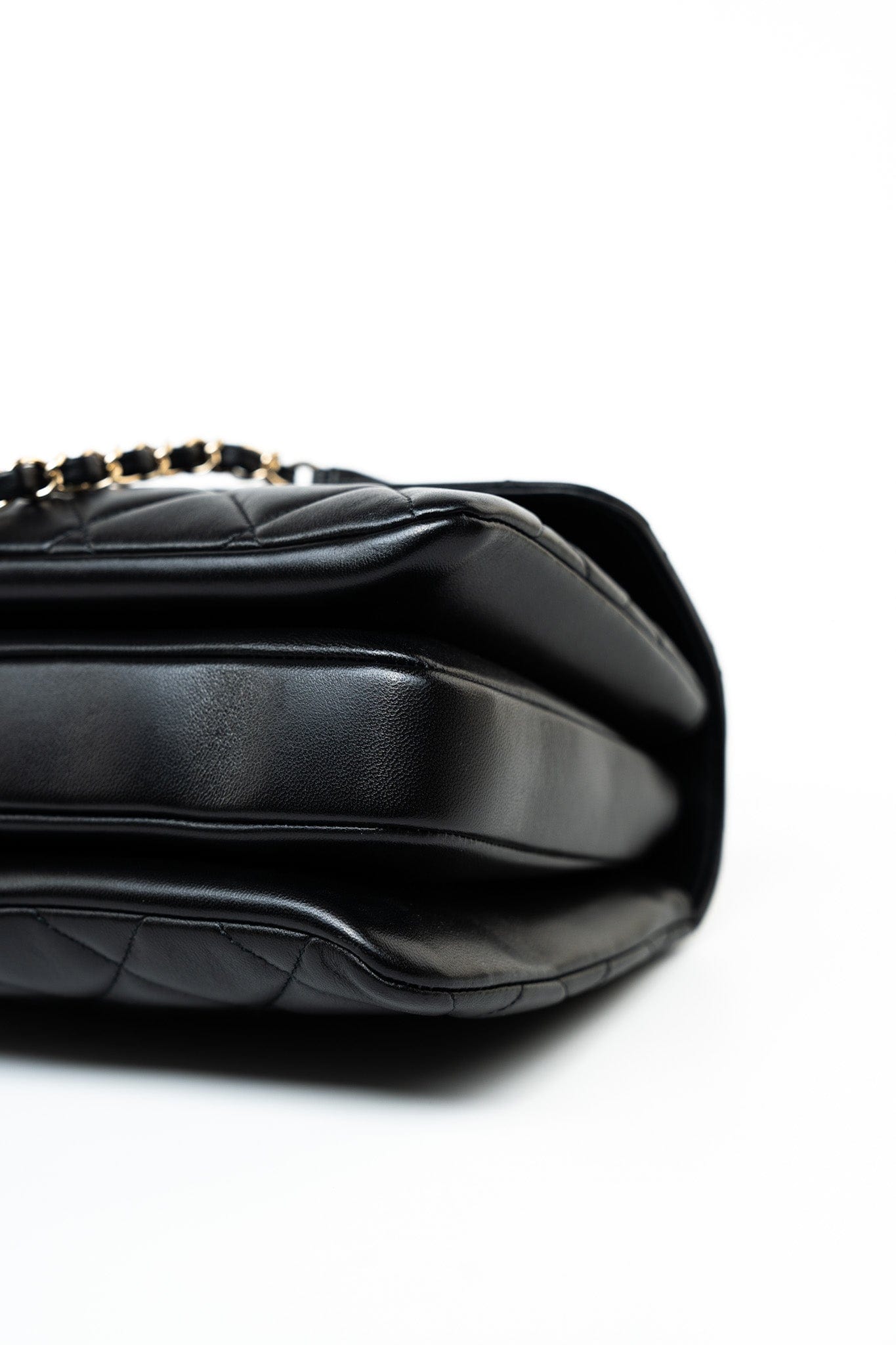 Black Lambskin Quilted Trendy CC Small Light Gold Hardware