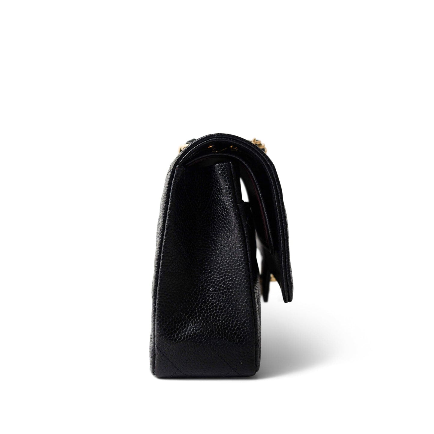 Medium Black Caviar Quilted Classic Flap Gold Hardware