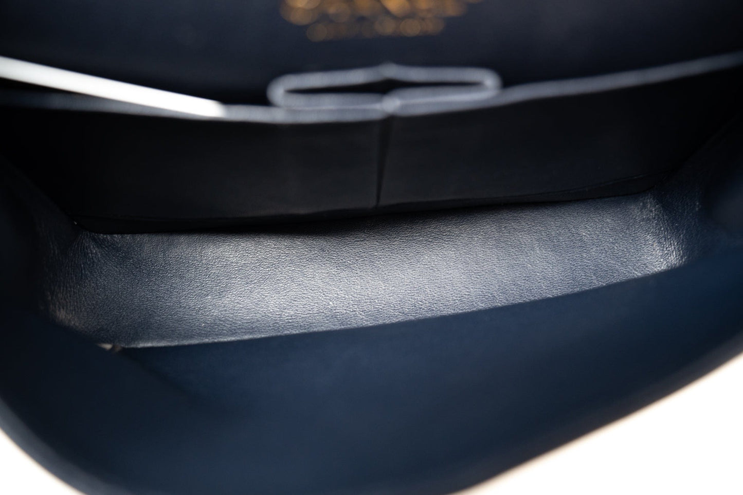 Navy Caviar Quilted Classic Flap Medium Light Gold Hardware