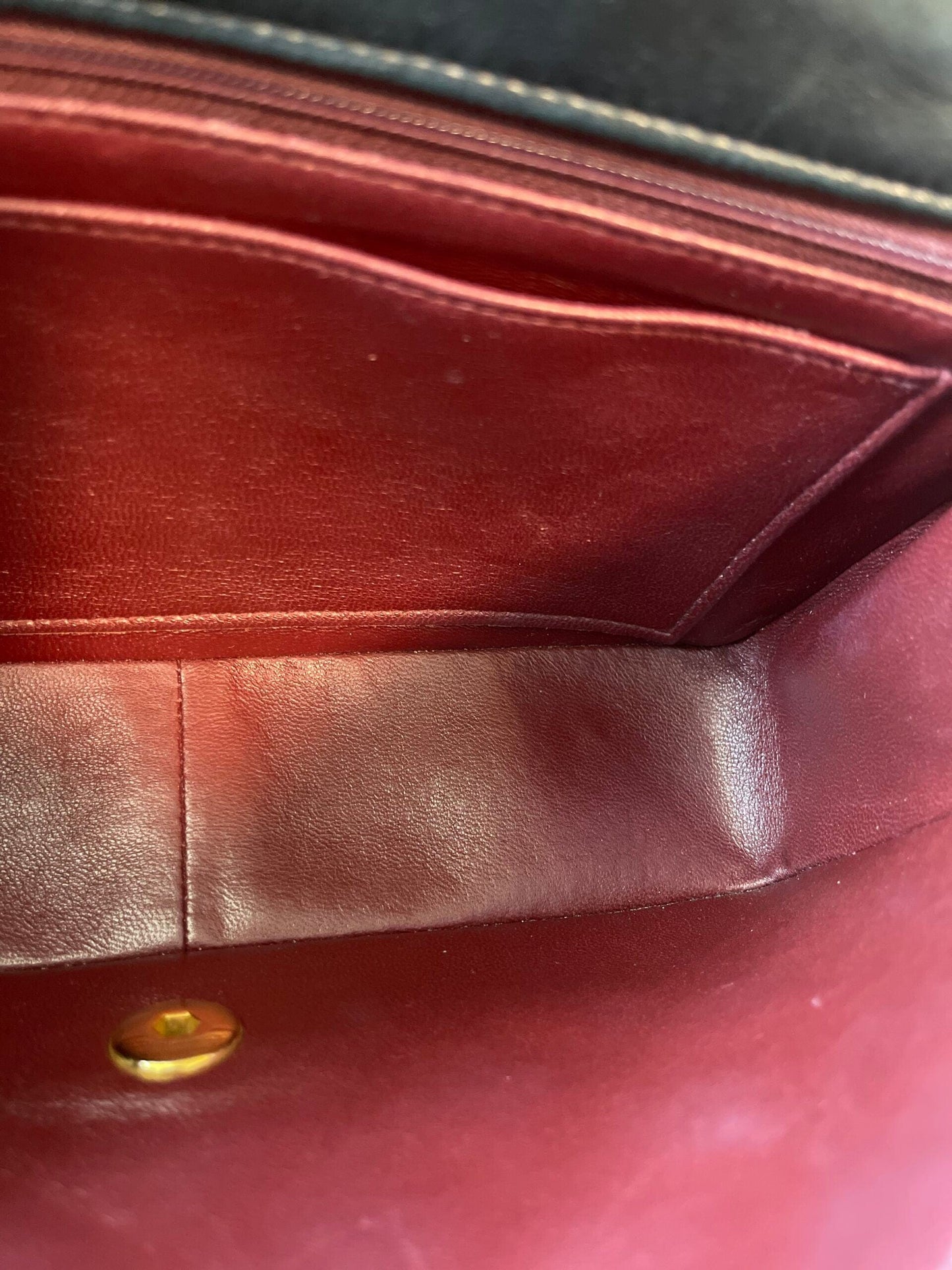 Vintage Black Patent Quilted Diana Flap Medium GHW