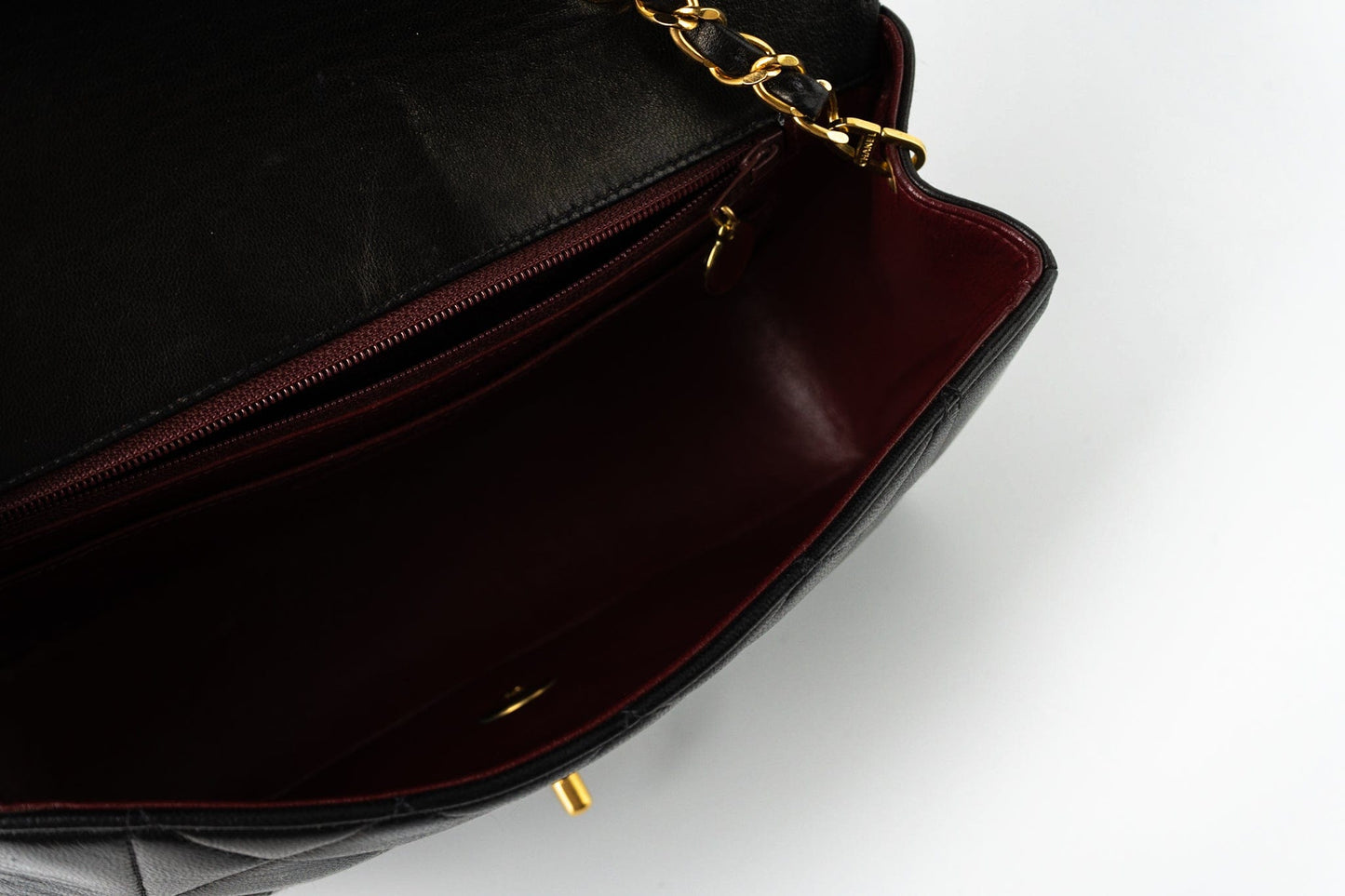 Vintage Diana Flap Small Lambskin Quilted Single Flap GHW