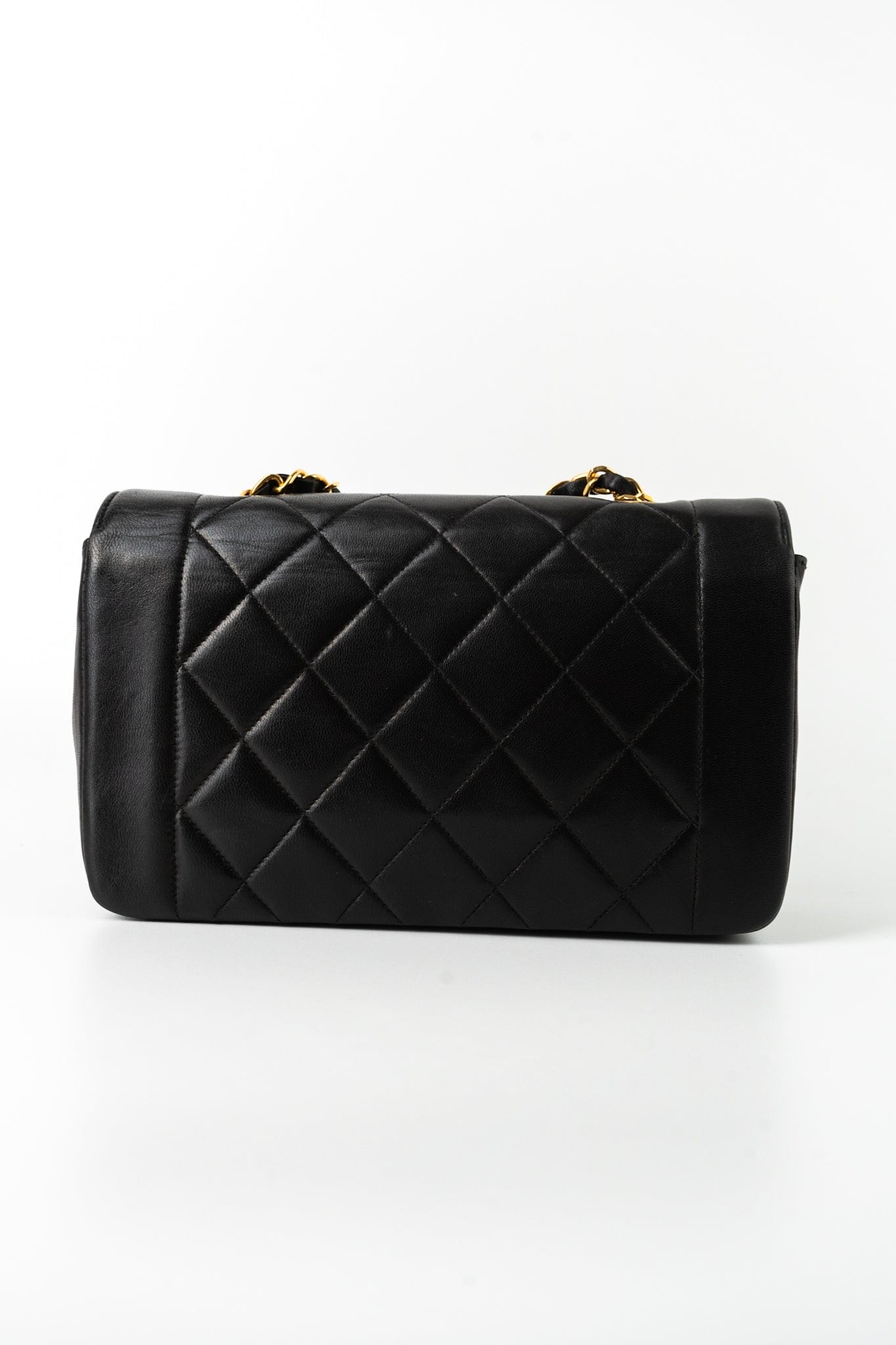 Vintage Diana Flap Small Lambskin Quilted Single Flap GHW