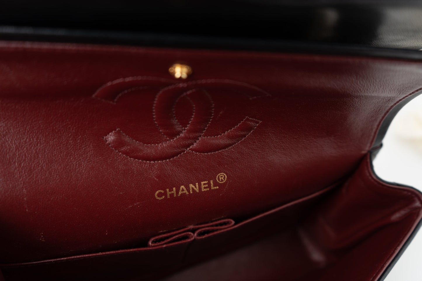 Black Vintage Lambskin Quilted Classic Flap Medium GHW