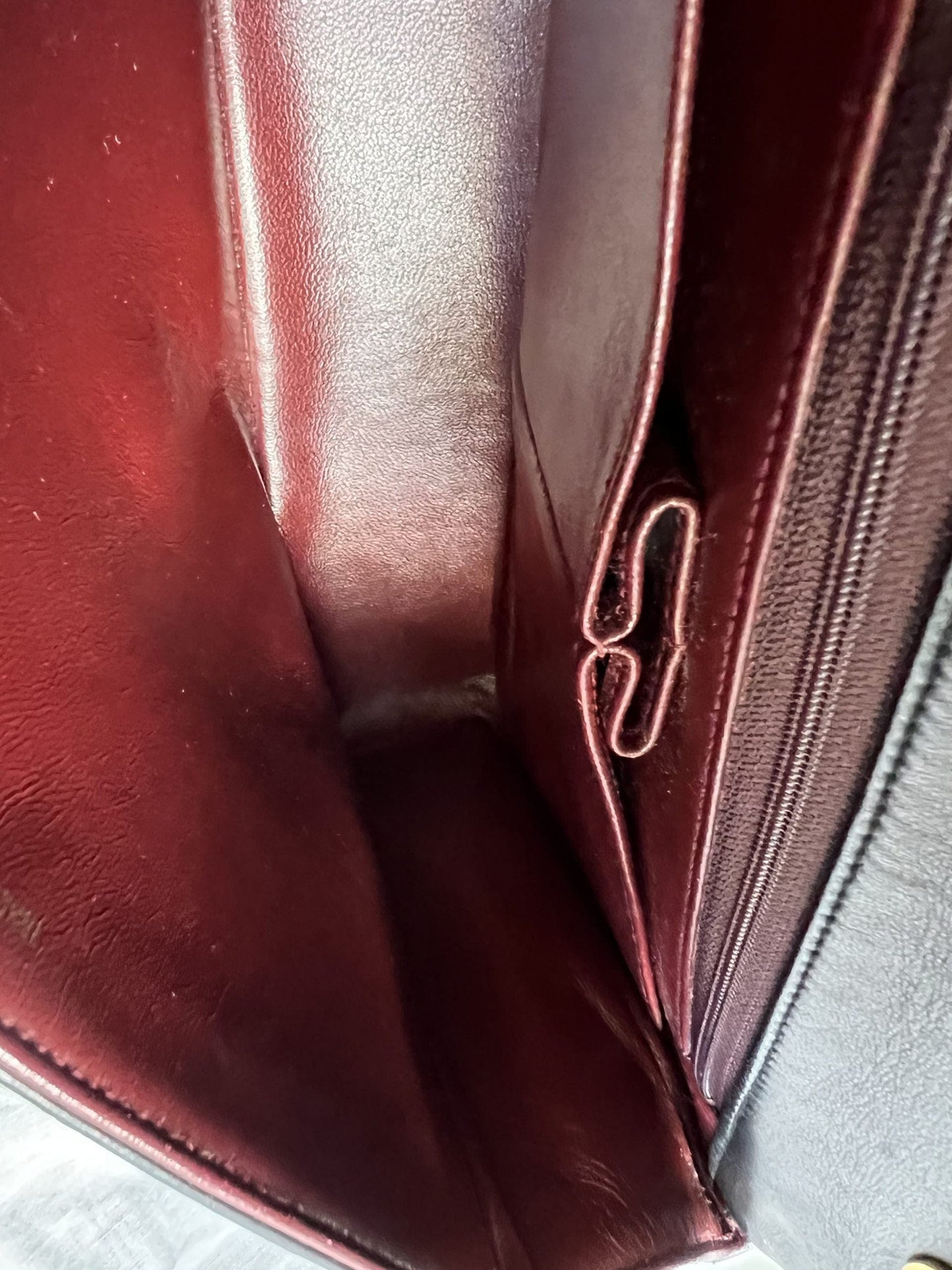 Black Vintage Lambskin Quilted Classic Flap with Handle Medium GHW