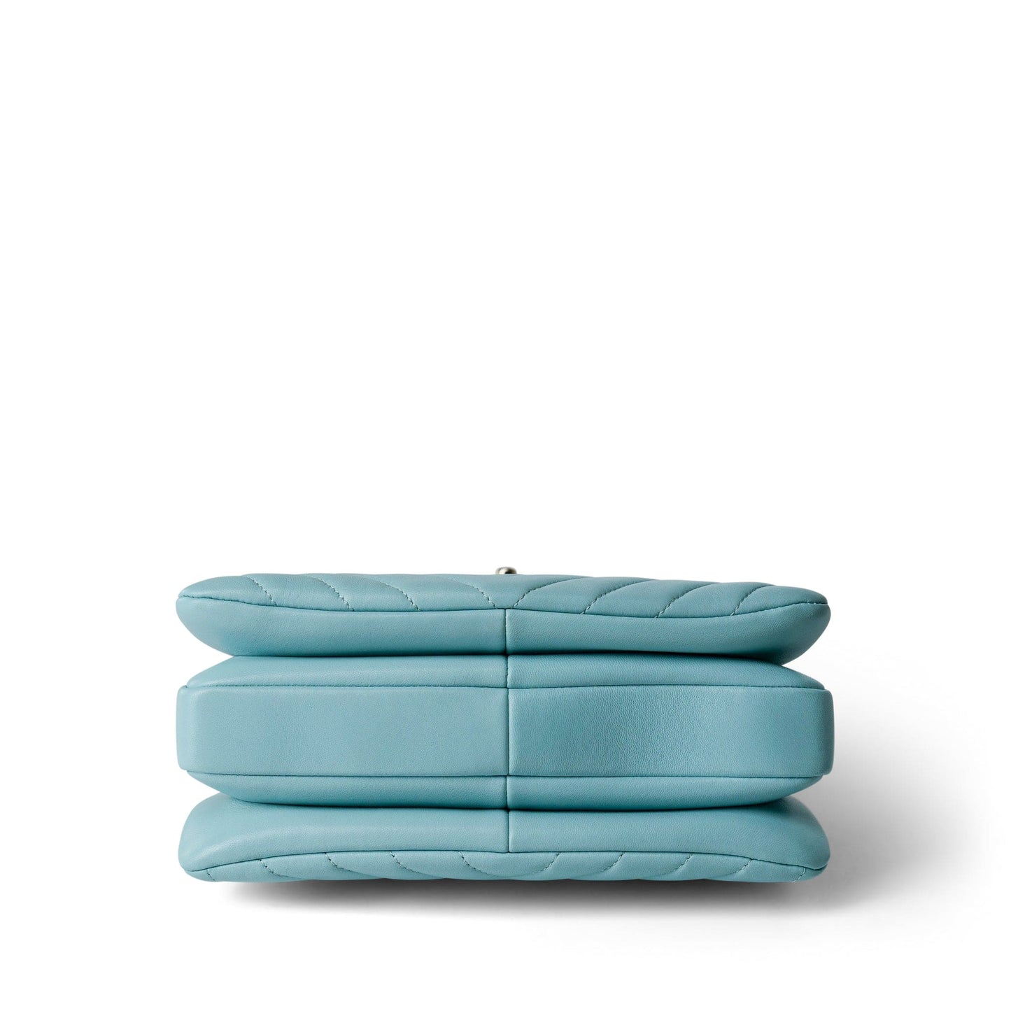 19C Tiffany Blue Chevron Lambskin Trendy CC Flap Small Light Gold Hardware