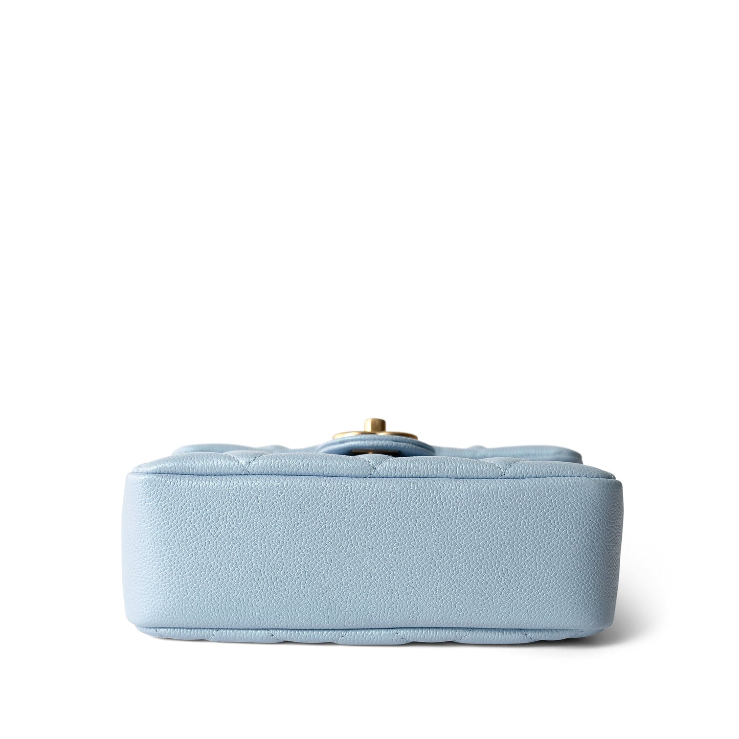 21K My Perfect Bag Light Blue Caviar Quilted Aged Gold Hardware