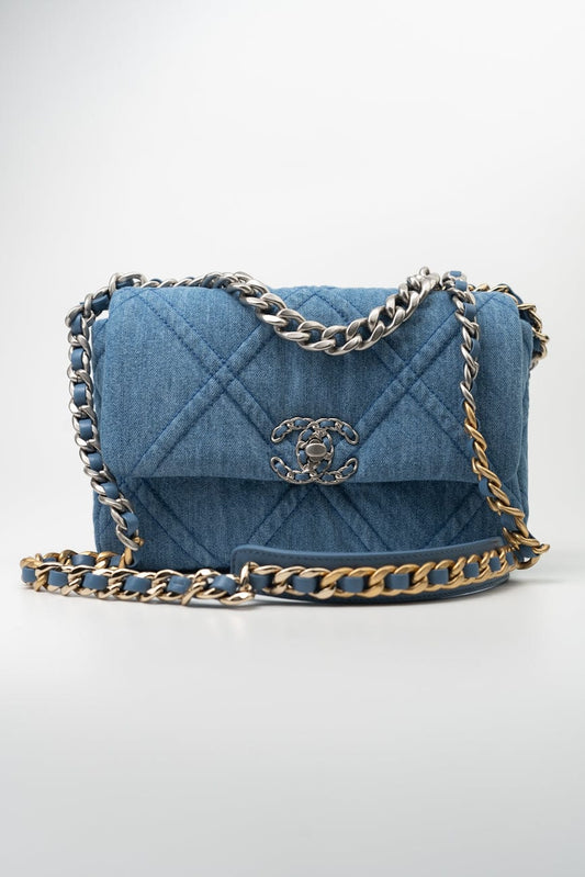 22P Denim 19 Flap Small Mixed Hardware