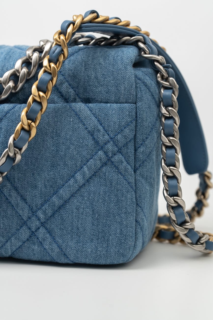 22P Denim 19 Flap Small Mixed Hardware