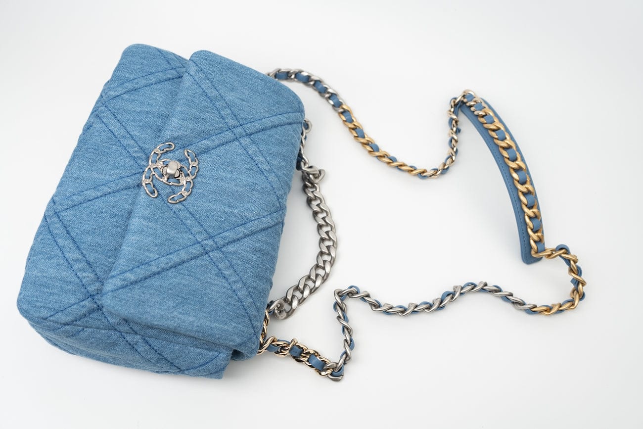 22P Denim 19 Flap Small Mixed Hardware