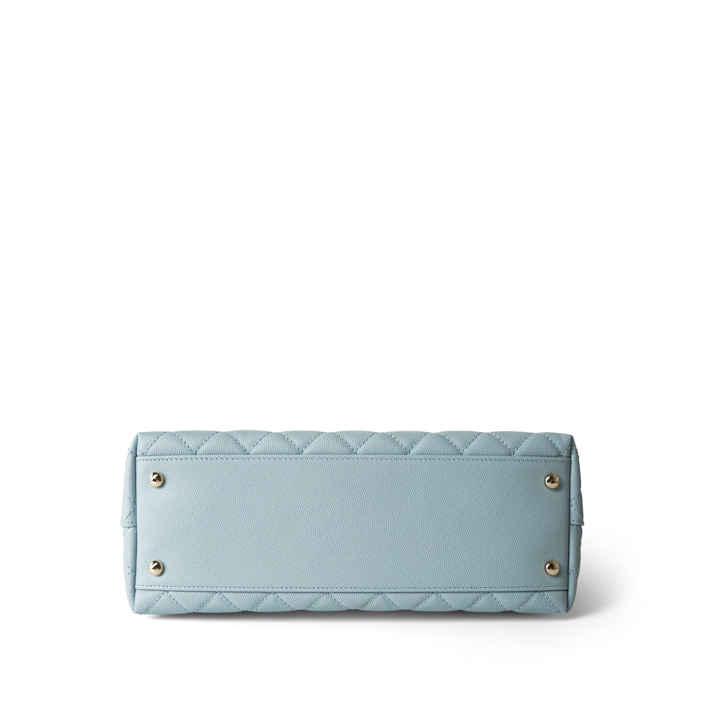 22P Light Blue Caviar Quilted Coco Handle Medium (Old Small) Light Gold Hardware
