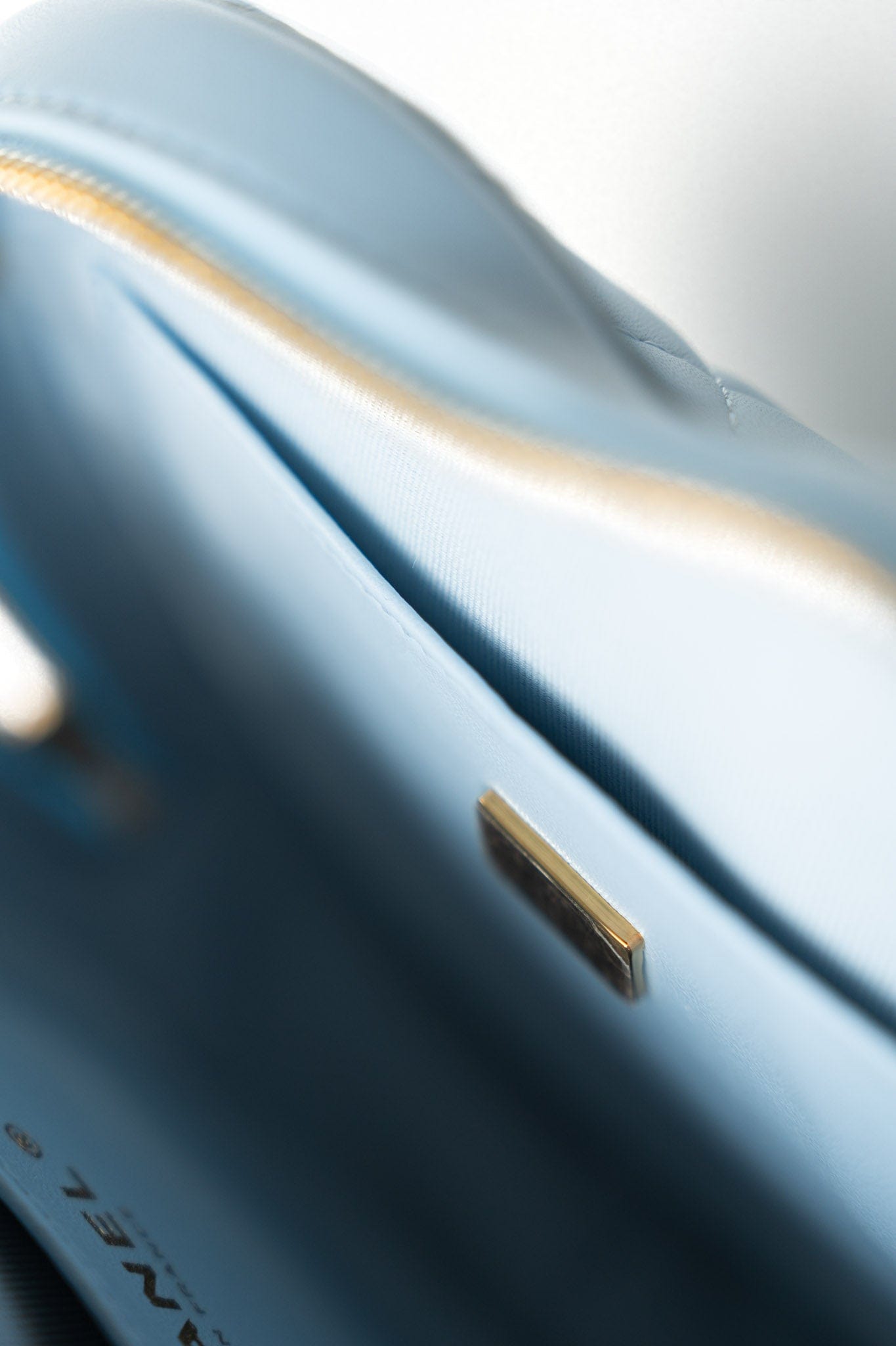 22S CC In Love Blue Lambskin Quilted Large Heart Bag Light Gold Hardware