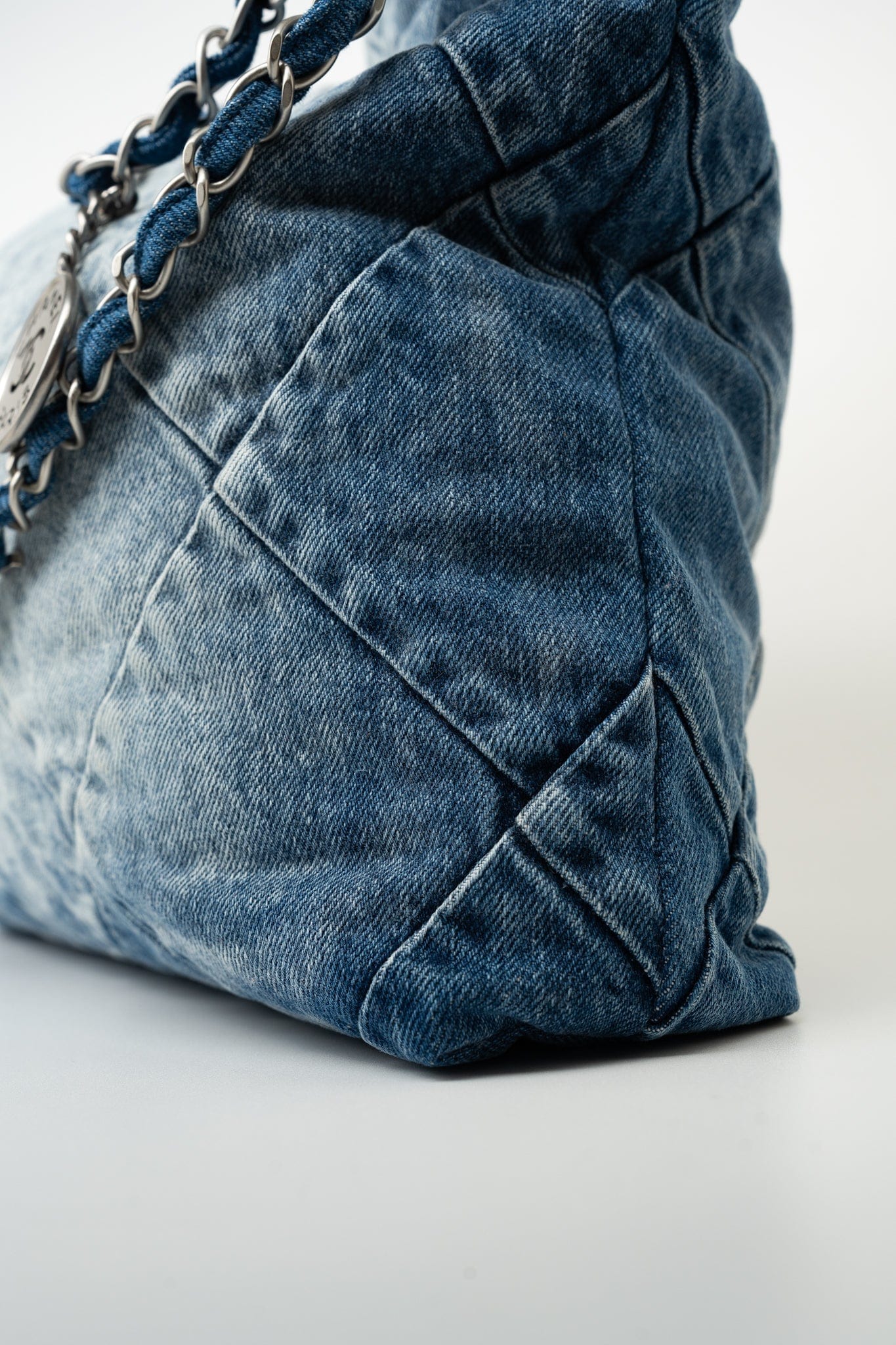 23P Denim Quilted 22 Small Drawstring Bag