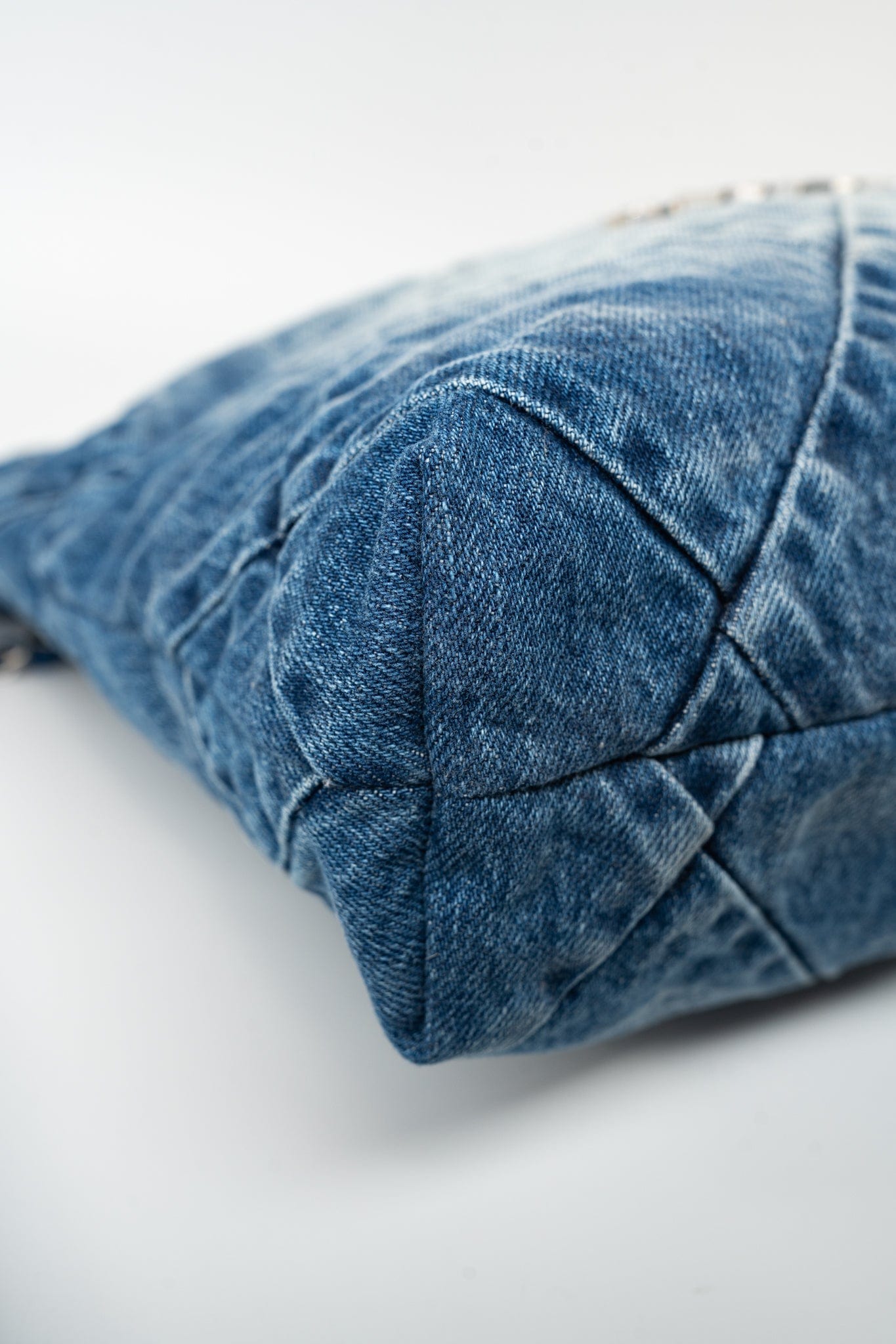 23P Denim Quilted 22 Small Drawstring Bag