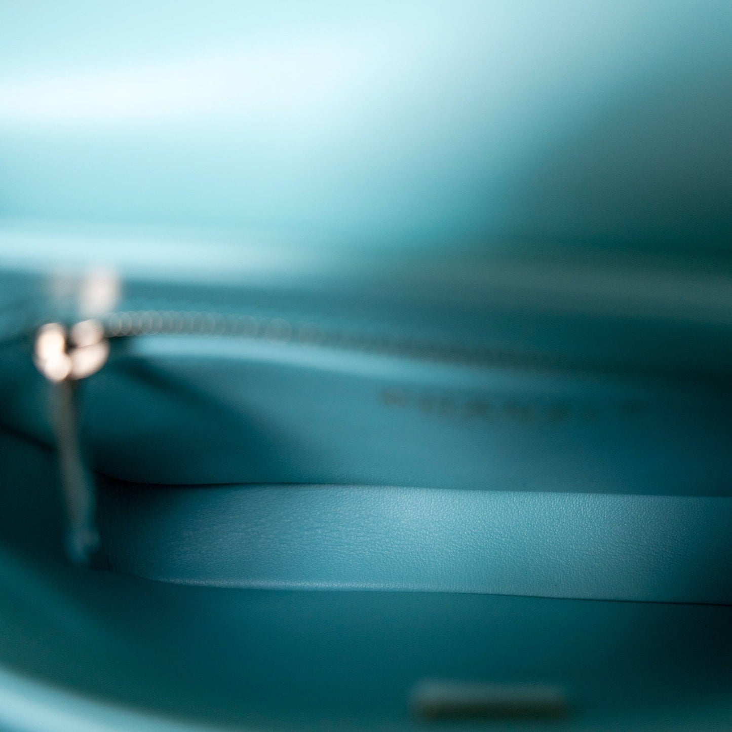 24C Tiffany Blue Lambskin Quilted Mini Trendy CC Light Gold Hardware