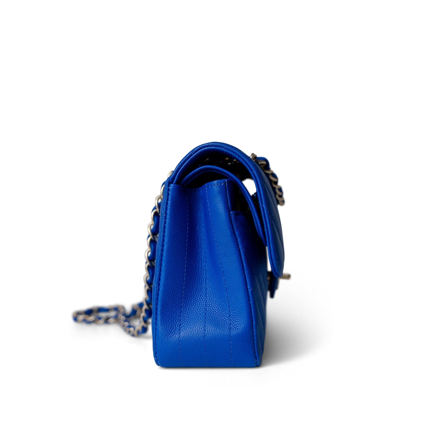 Blue Caviar Chevron Classic Flap Small Light Gold Hardware