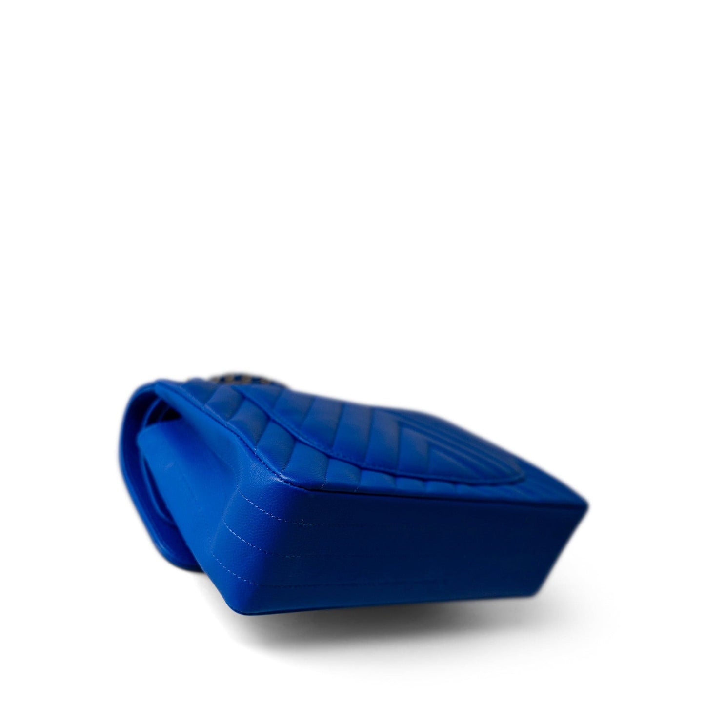 Blue Caviar Chevron Classic Flap Small Light Gold Hardware