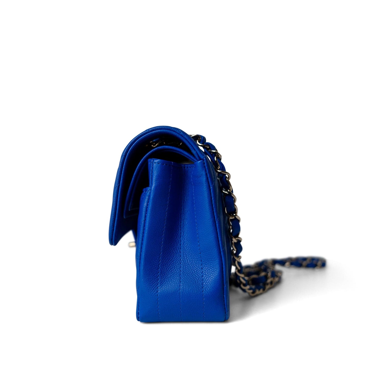 Blue Caviar Chevron Classic Flap Small Light Gold Hardware