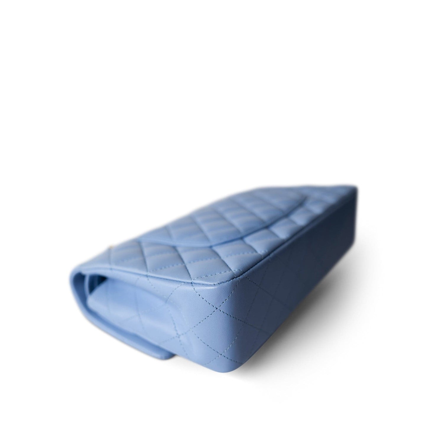 21C Sky Blue Lambskin Quilted Classic Flap Light Gold Hardware