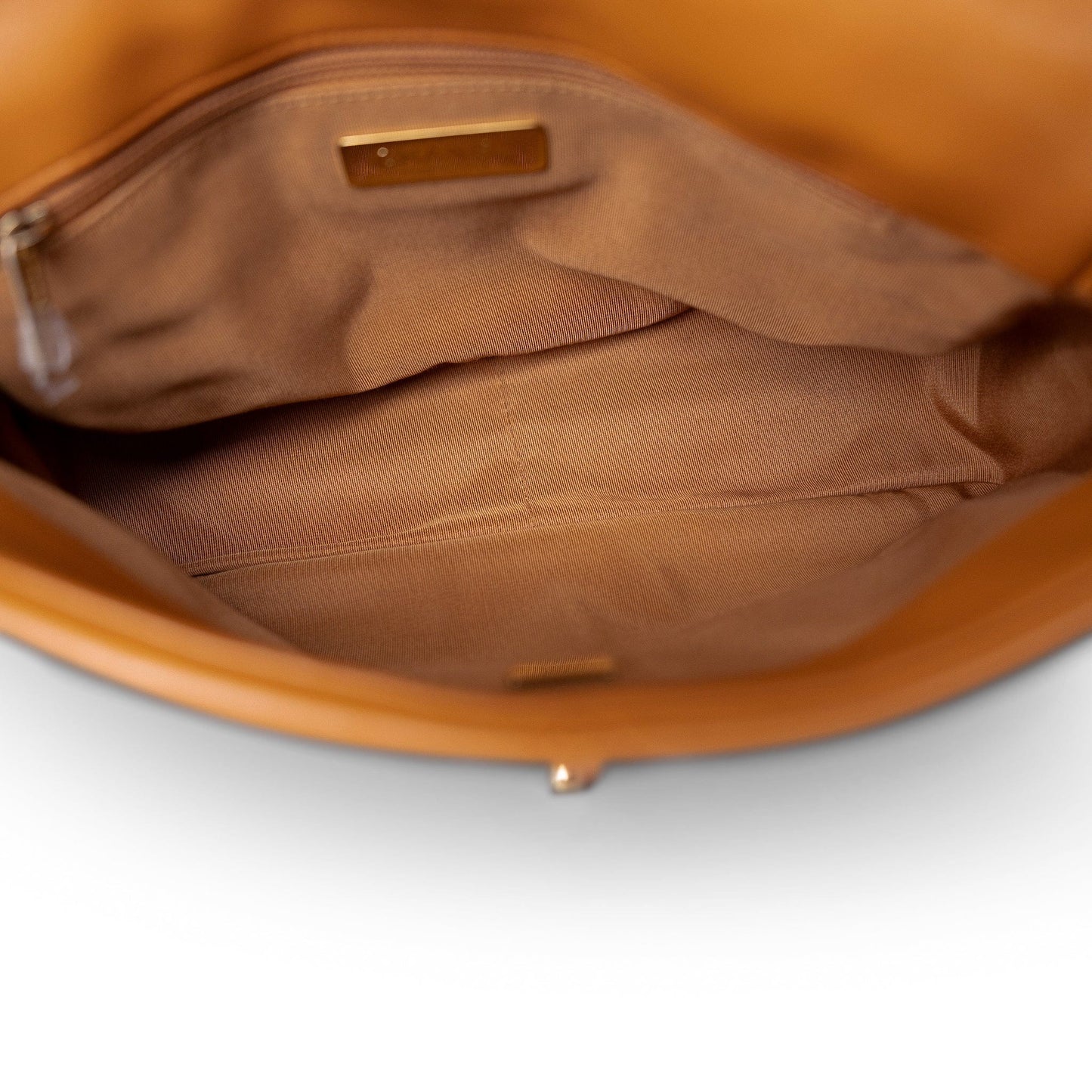 21A Light Brown Lambskin Quilted Medium/Large 19 Flap Mixed Hardware