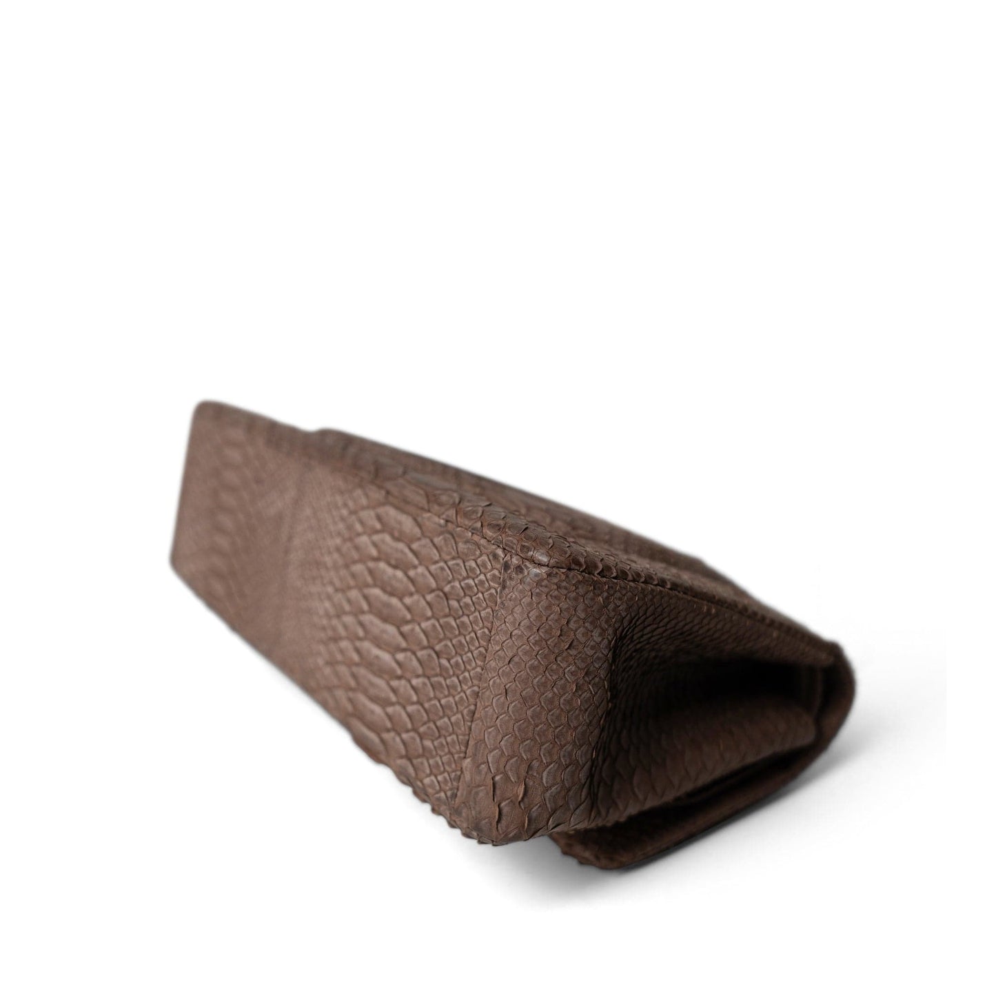 Light Brown Python Jumbo Classic Flap