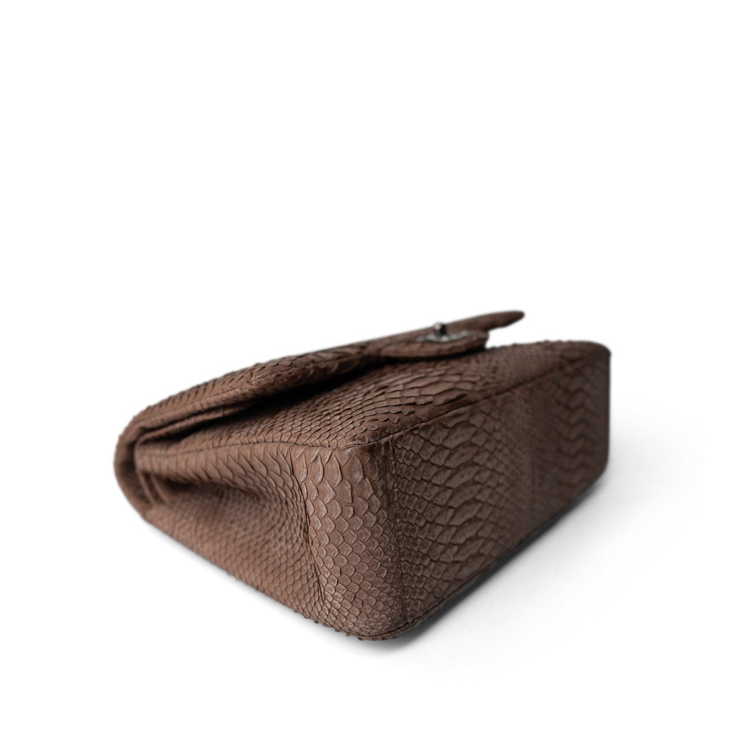 Light Brown Python Jumbo Classic Flap