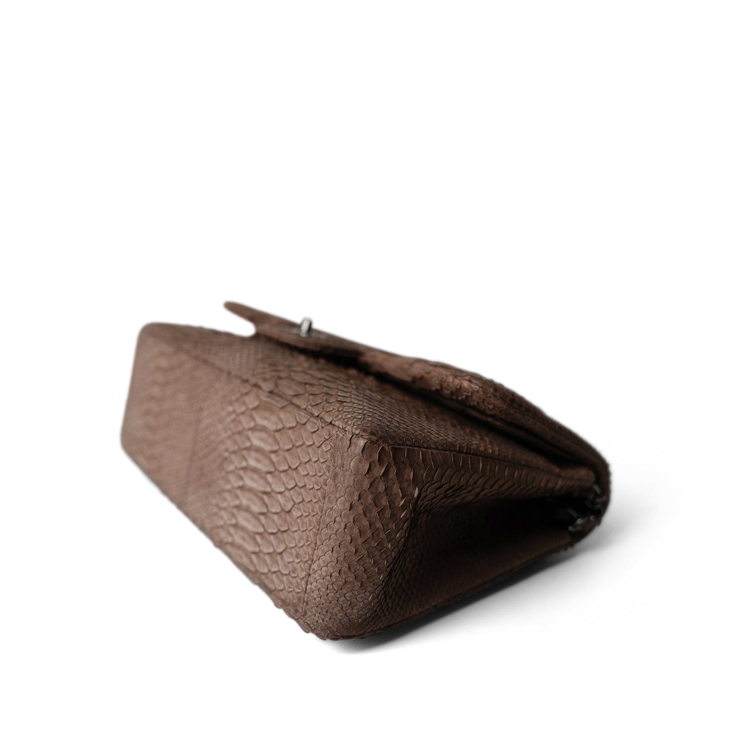 Light Brown Python Jumbo Classic Flap