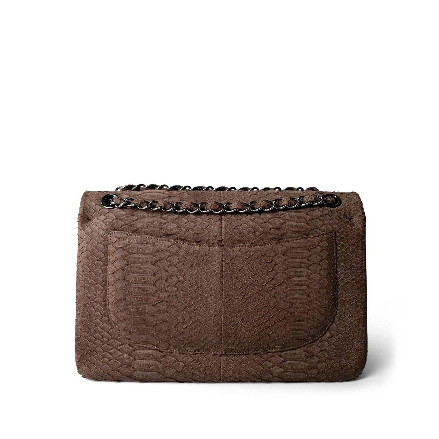 Light Brown Python Jumbo Classic Flap