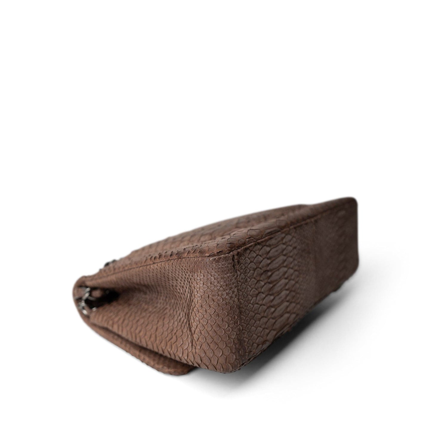 Light Brown Python Jumbo Classic Flap