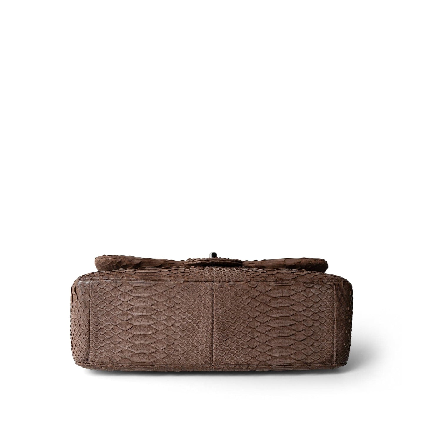 Light Brown Python Jumbo Classic Flap