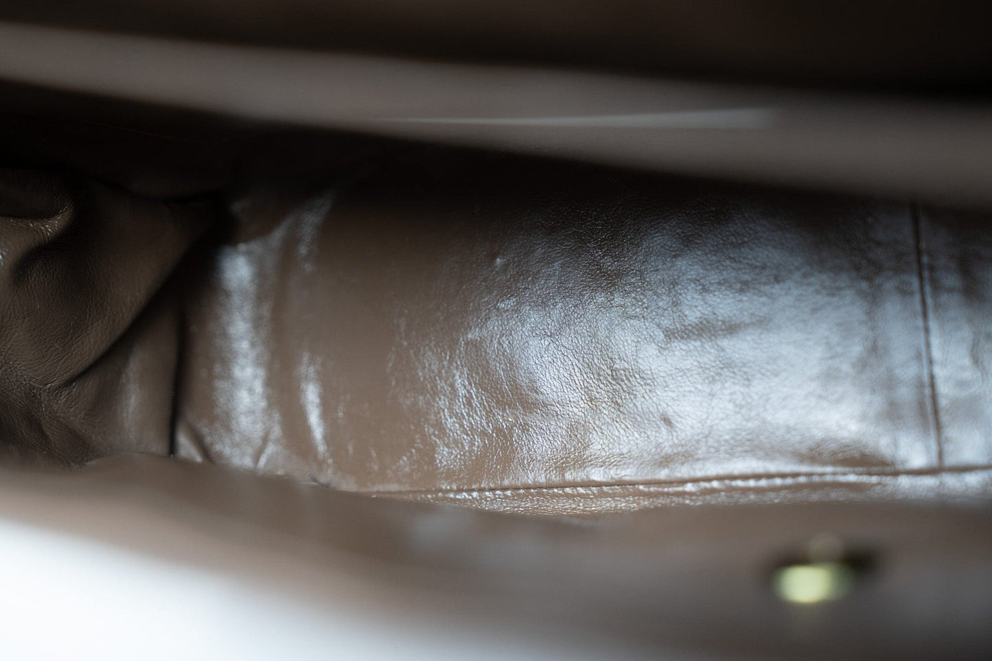 Taupe Caviar Chevron Maxi Single Flap 24K Gold Hardware