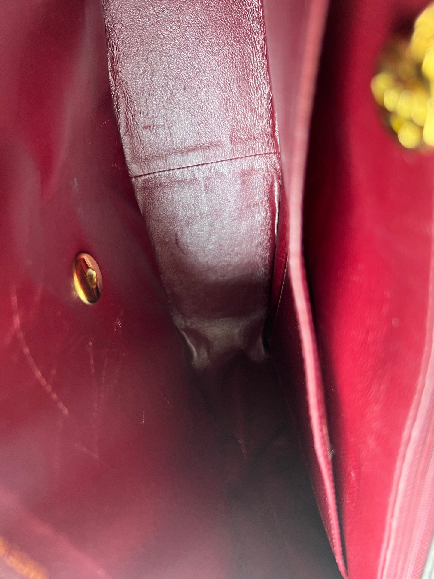 Vintage Black / Dark Brown Lambskin Quilted Square CC Flap GHW