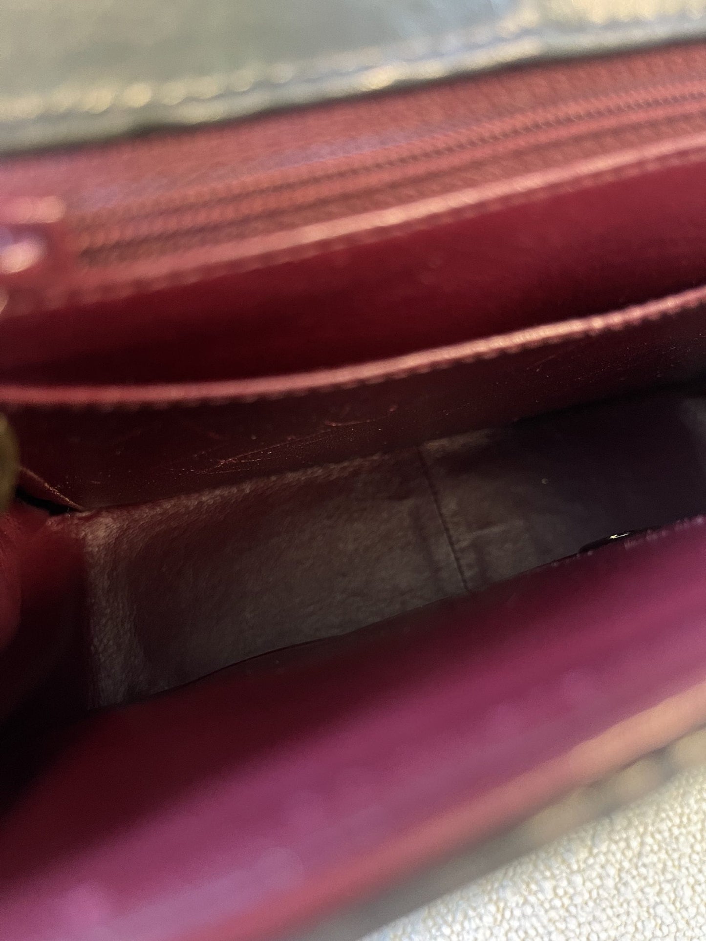 Brown Vintage Lambskin Quilted Square Classic GHW (Shoulder Bag)