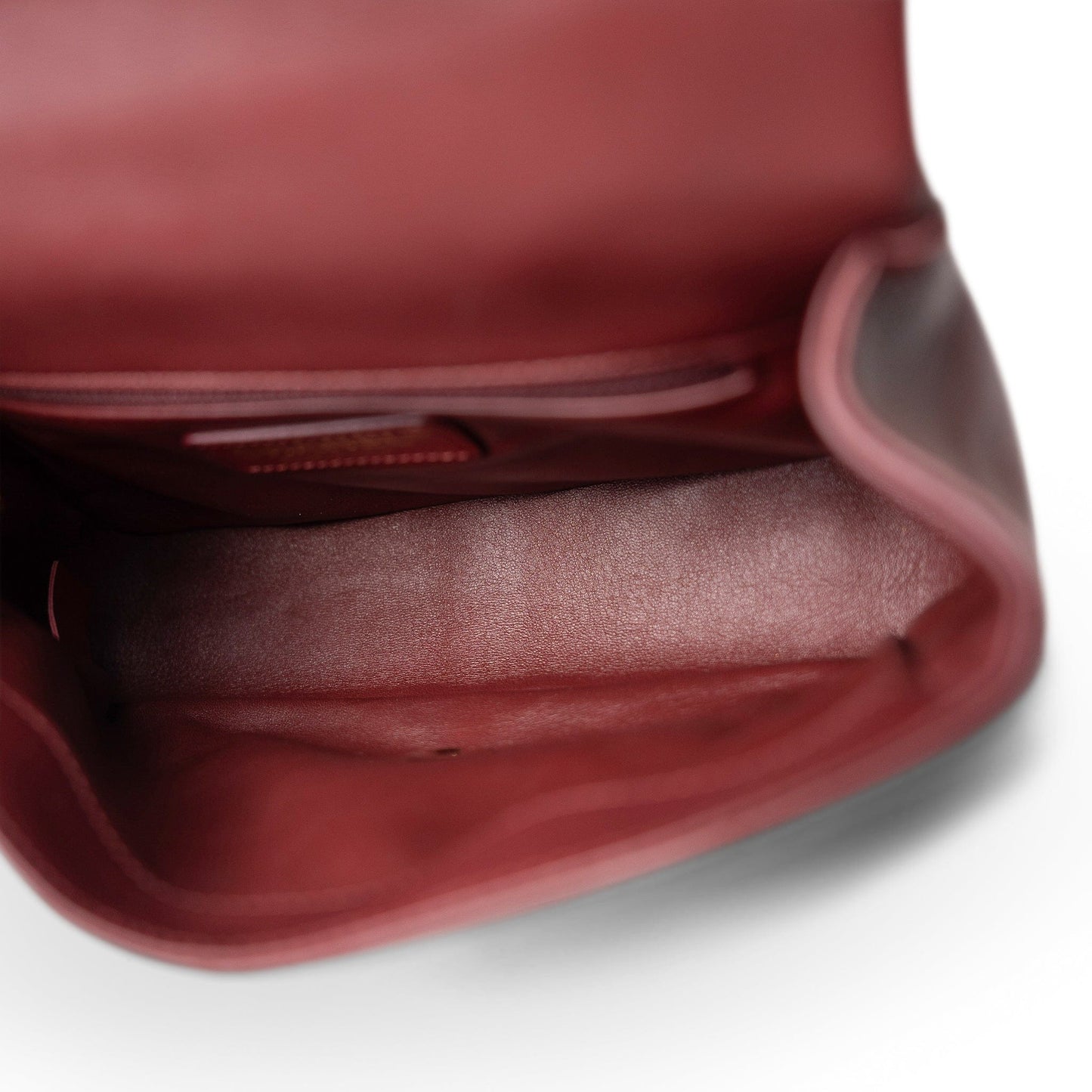 Easy Carry Flap Burgundy Lambskin Quilted Light Gold Hardware