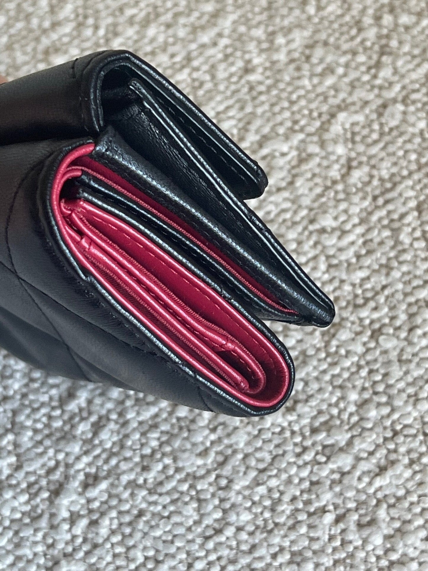 Chanel 19 Flap Lambskin Coin Purse Black