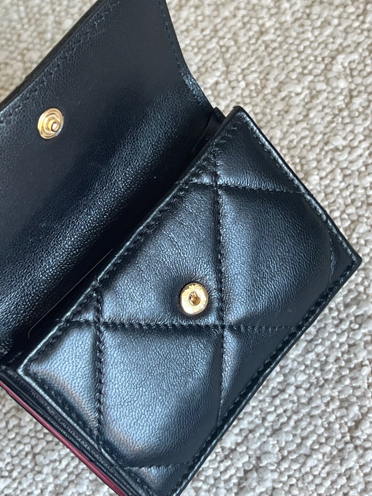 Chanel 19 Flap Lambskin Coin Purse Black