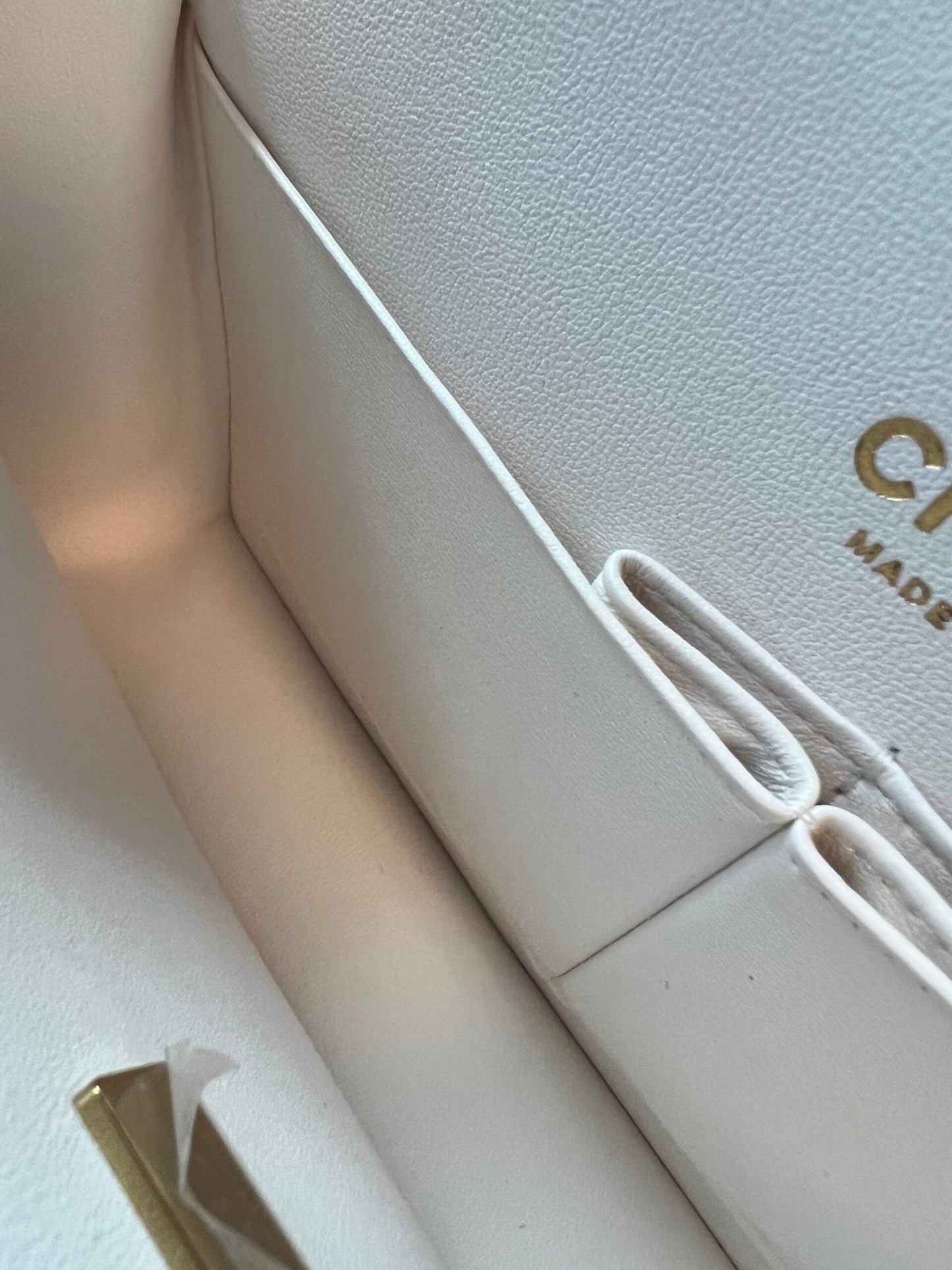 Chanel 21A White Caviar Quilted Classic Flap Small LGHW