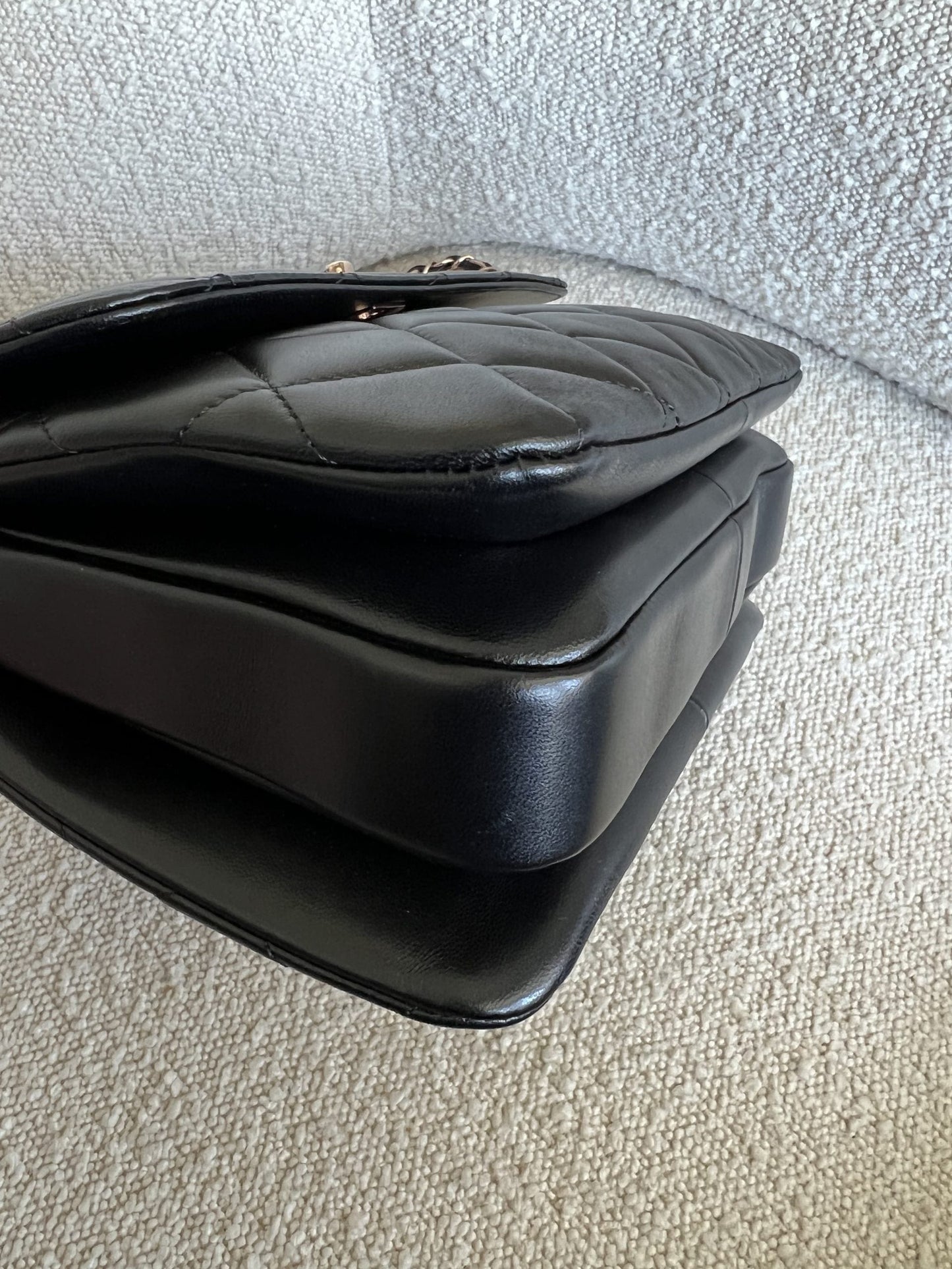 Chanel 21B Black Lambskin Quilted Trendy CC Rose Gold Hardware