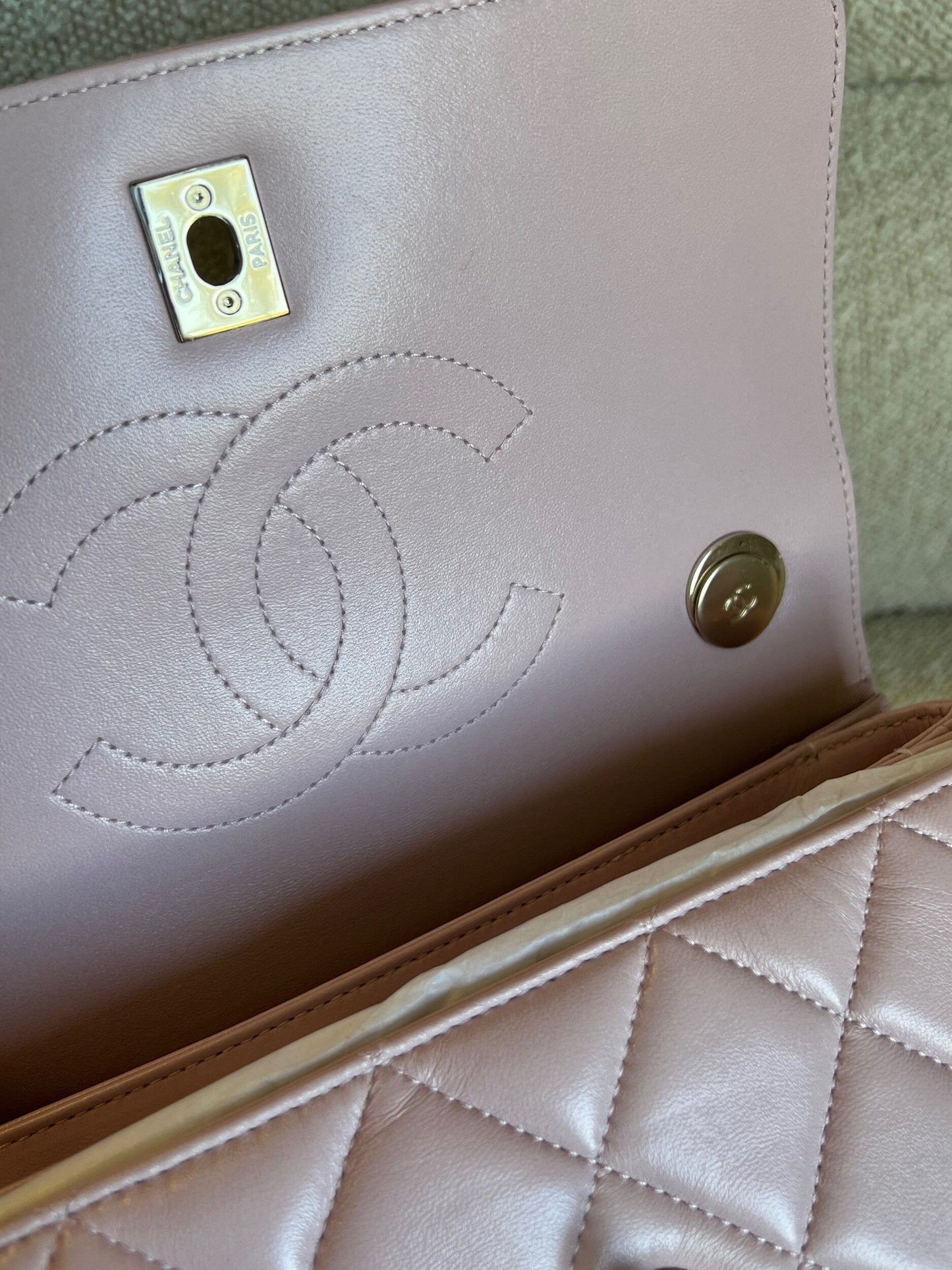 Chanel 21S Small Light Pink Lambskin Quilted Trendy CC LGHW