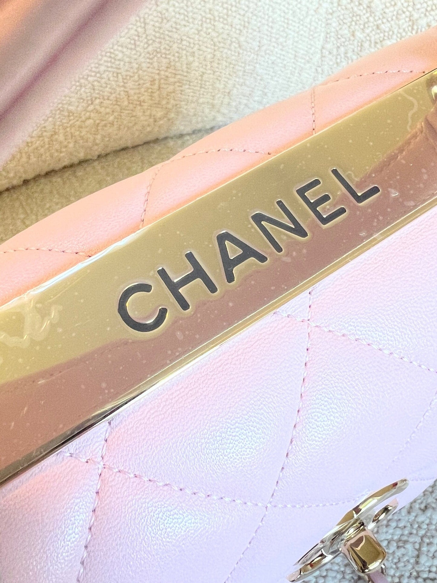 Chanel 21S Small Light Pink Lambskin Quilted Trendy CC LGHW