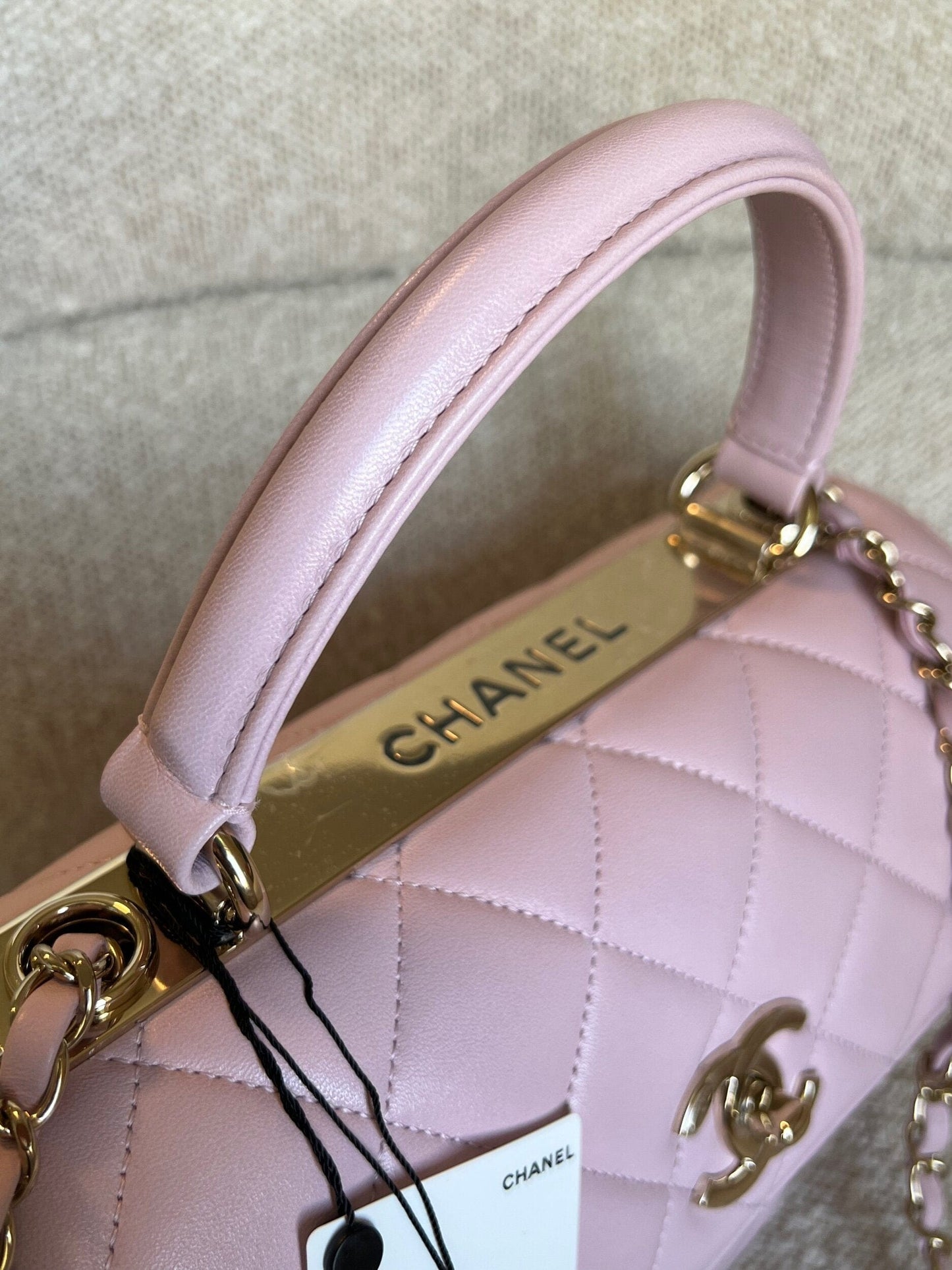 Chanel 21S Small Light Pink Lambskin Quilted Trendy CC LGHW