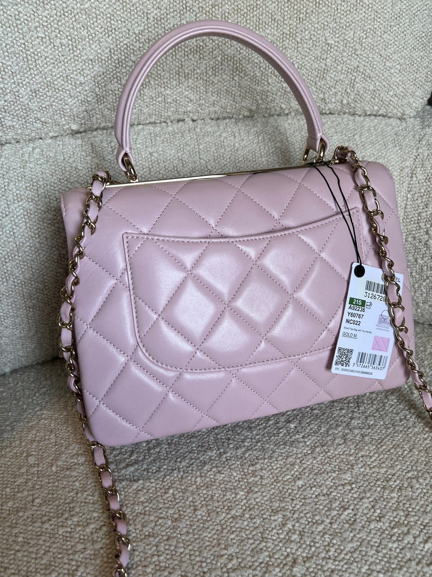 Chanel 21S Small Light Pink Lambskin Quilted Trendy CC LGHW