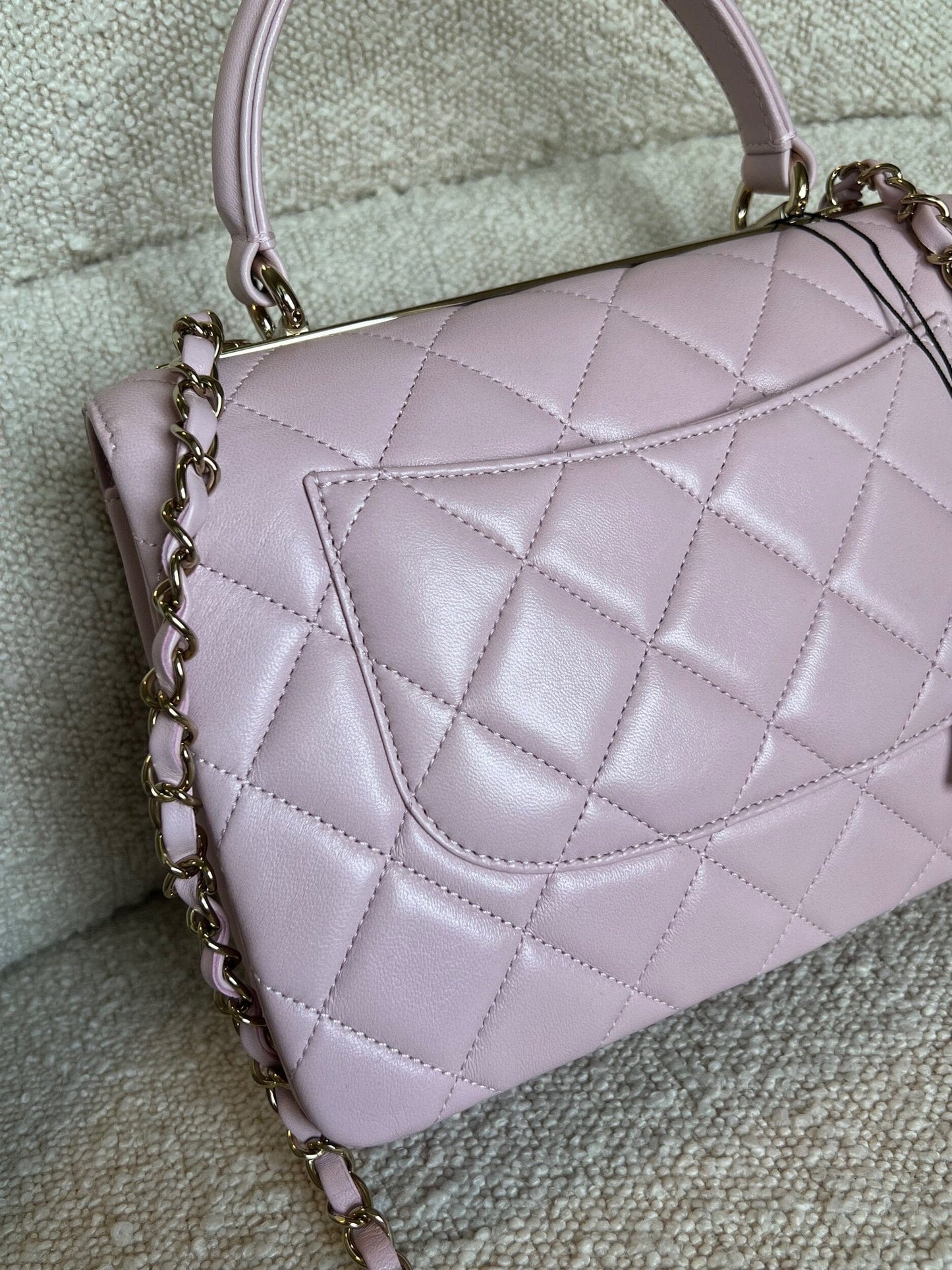 Chanel 21S Small Light Pink Lambskin Quilted Trendy CC LGHW